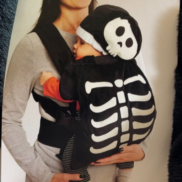 Skeleton Cover & Hat Plush 2 Pc Halloween Costume 6-24 mths - Picture 3 of 5